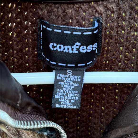 CONFESS Fur Vest in Chocolate Brown Size Small Women’s - Picture 4 of 5